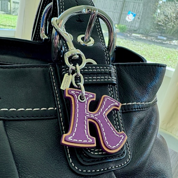 RESERVED Coach Letter K Leather Bag Charm - Picture 2 of 10